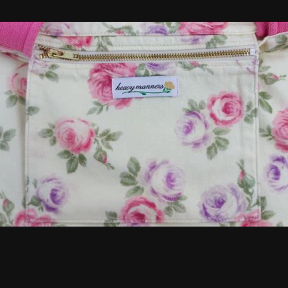 Heavy Manners Abby Floral Tote Bag - Pink and Purple